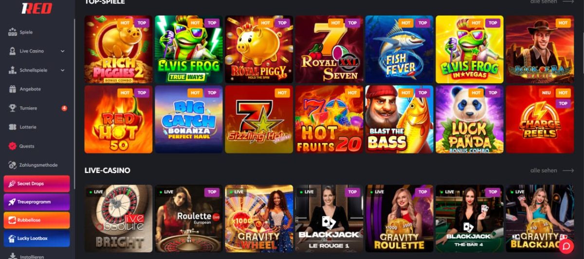 1RED Casino image 1